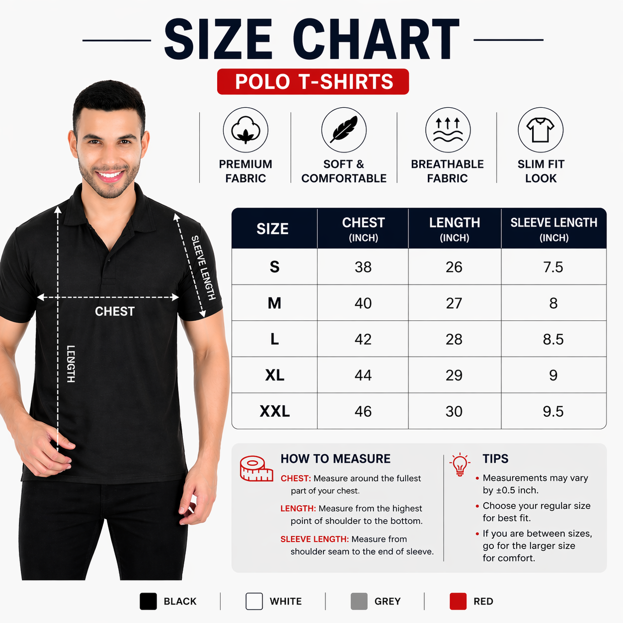 Men Solid Polo Neck T-Shirt Pack of 4