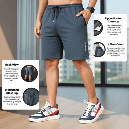 Men’s Premium High-Quality Stretchable Shorts | Pack of 4