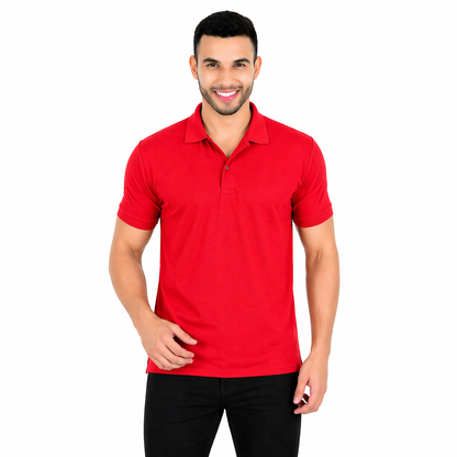 Men Solid Polo Neck T-Shirt Pack of 4